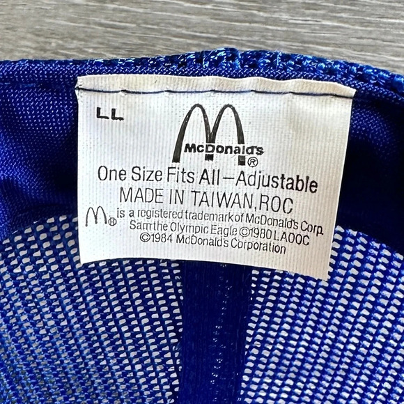 Vintage McDonald’s Olympic Trucker Snapback Hat NWOT Mesh Foam - Picture 5 of 5